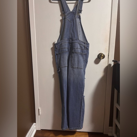Blue Denim Ripped Overalls - Picture 2 of 2